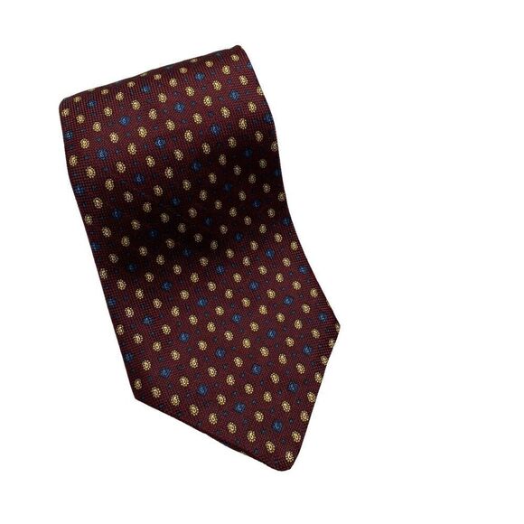 Tommy Hilfiger Tie Men's Maroon Paisley 100% Silk 56.5" x 4" USA Y2K - Picture 2 of 7